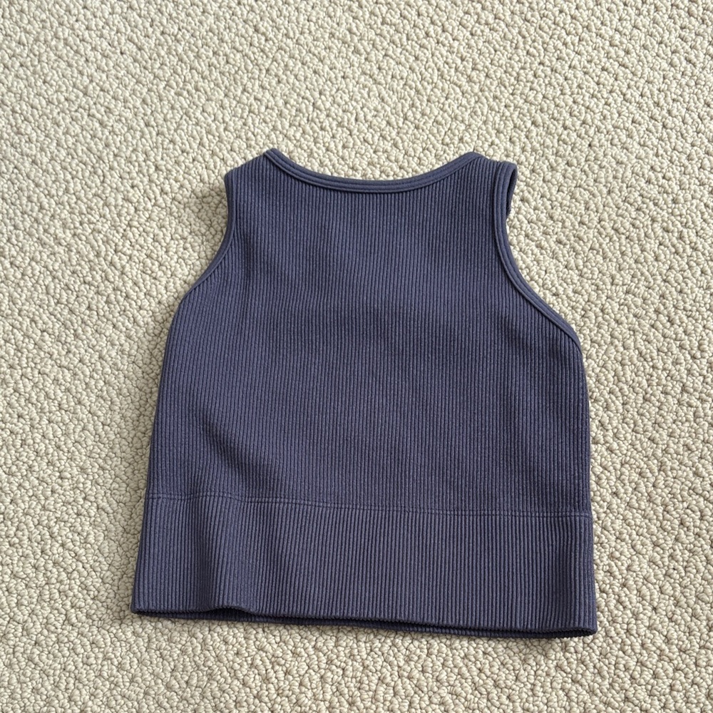 Gilly Hicks dark purple Ribbed Crop Tank